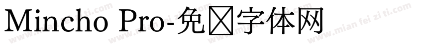 Mincho Pro字体转换